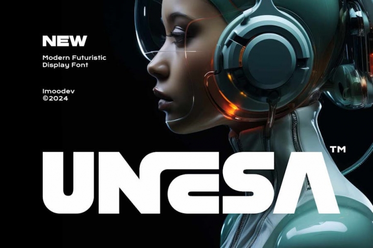 Unesa - Futuristic Font Font Download