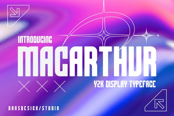 Macarthur Y2K  Display Typeface Font Font Download