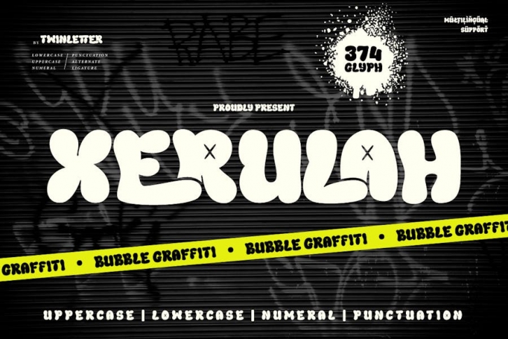 Xerulah - Bubble Graffiti Font Font Download