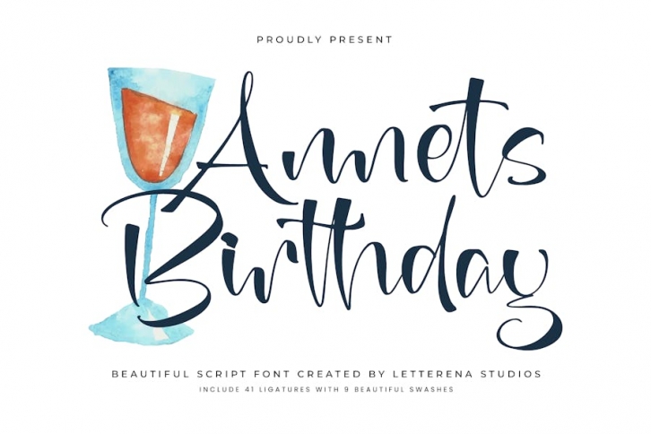 Annets Birthday  Script Font Font Download