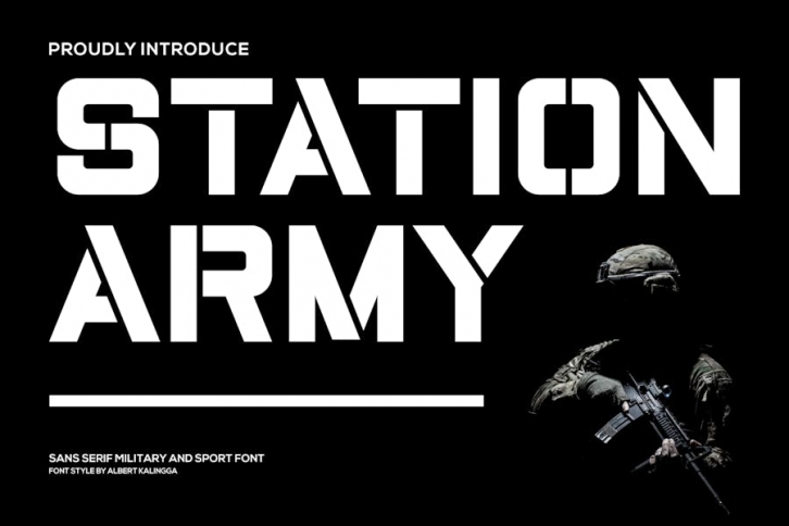 Station Army Font Font Download