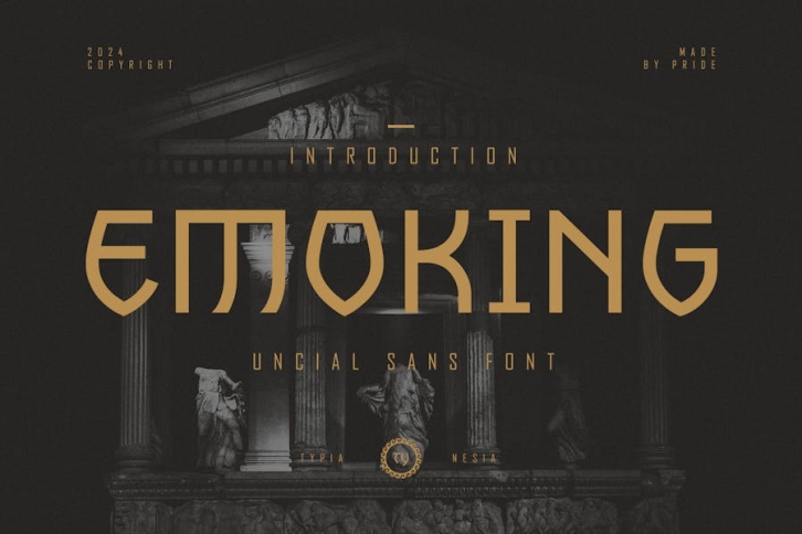 Emoking - Uncial Sans Serif Font Font Download