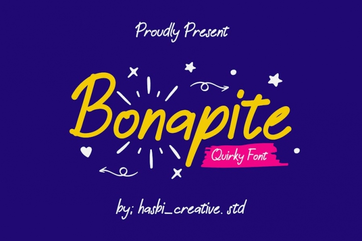 Bonapite - Playful Display Font Download