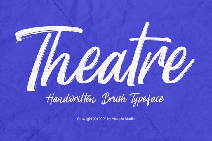 Theatre - Handwritten Brush Typeface Font Download