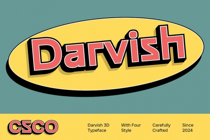 CS Darvish 3D Font Download