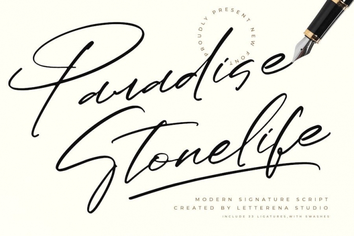 Paradise Stonelife Modern Signature Script Font Download