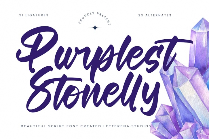 Purplest Stonelly Script Font Font Download