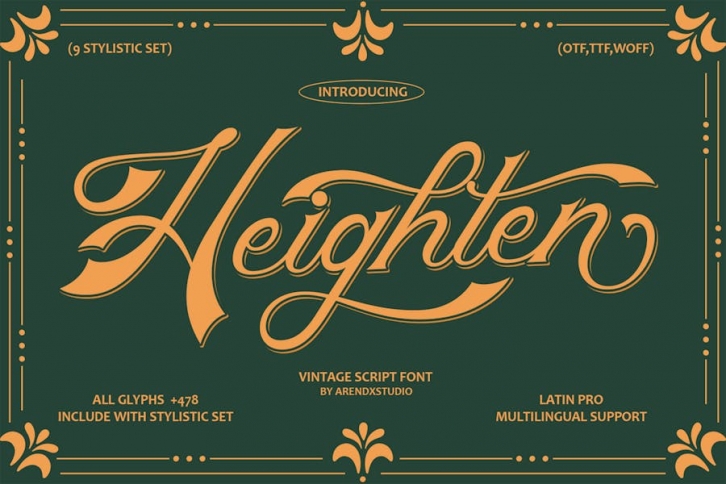 Heighten Vintage Script Font Font Download