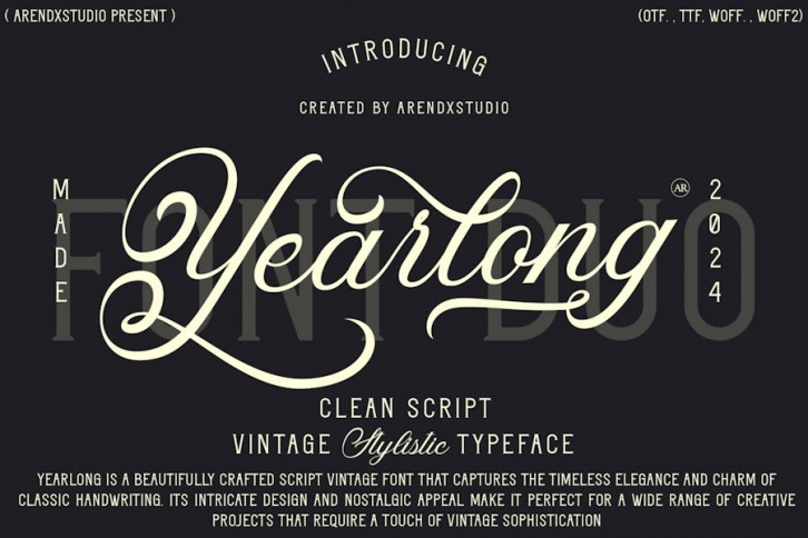 Yearlong Script Vintage Font Font Download