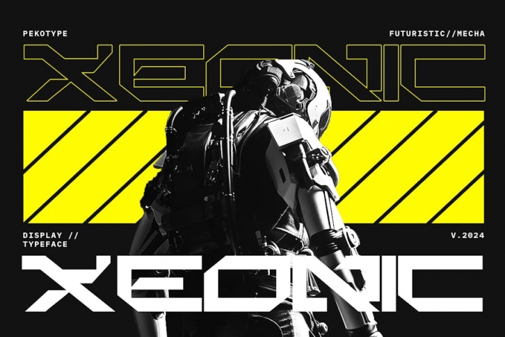 Xeonic - Futuristic Display Typeface Font Download