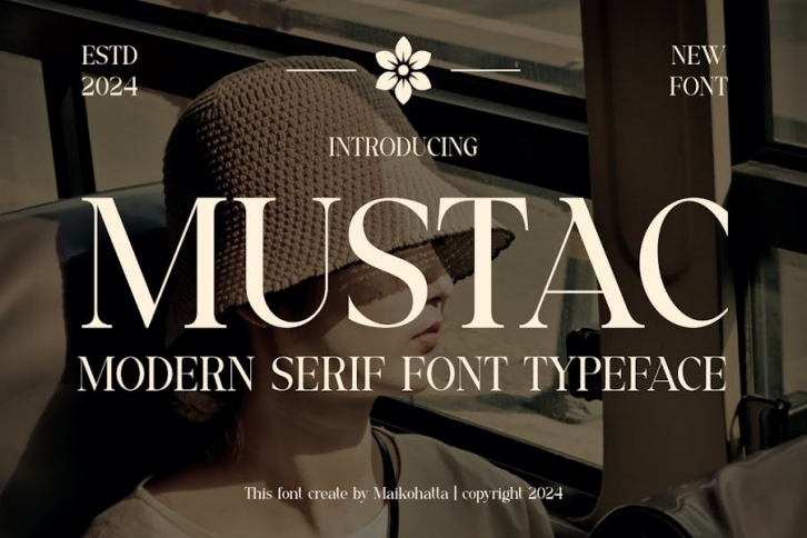 Mustac - Modern Serif Font Typeface Font Download