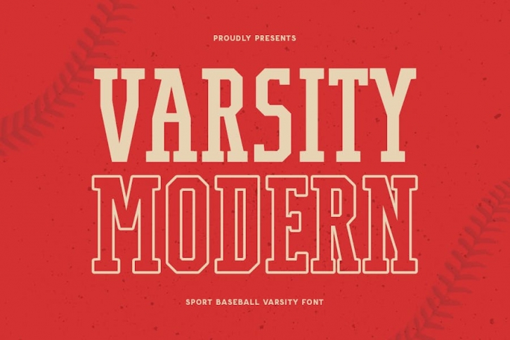 Varsity Modern - Sport Baseball Varsity Font Font Download