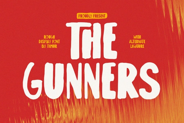 The Gunners - Rough Display Font TT Font Download