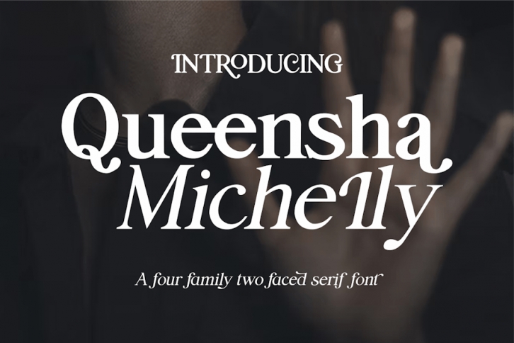 Queensha Michelly - Modern Serif Font Two Face Font Download