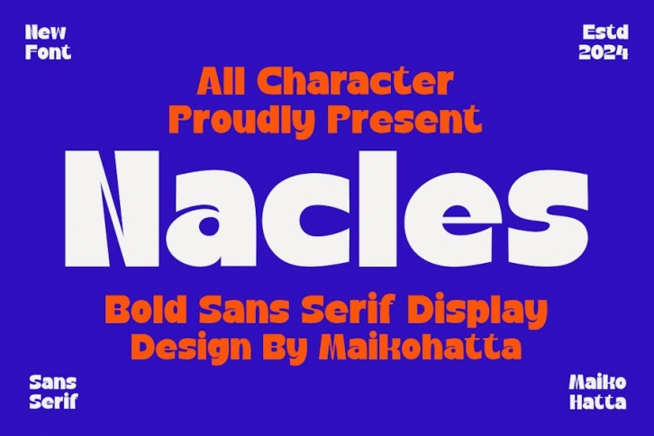 Nacles - Bold Sans Serif Display Font Download
