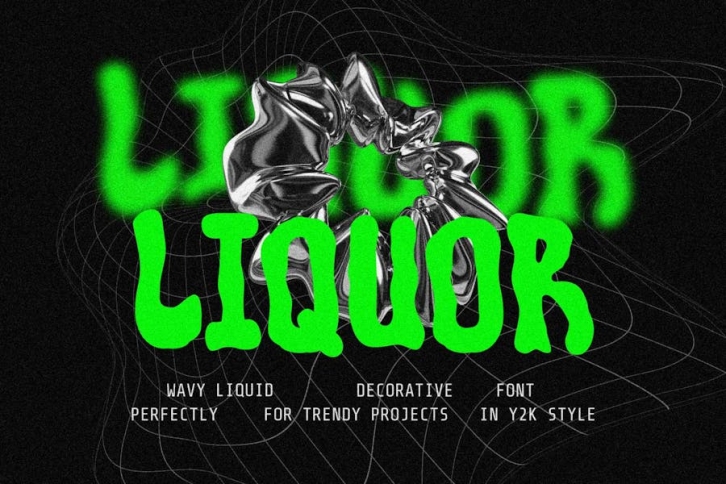 Liquor - Wavy Liquid Font Font Download