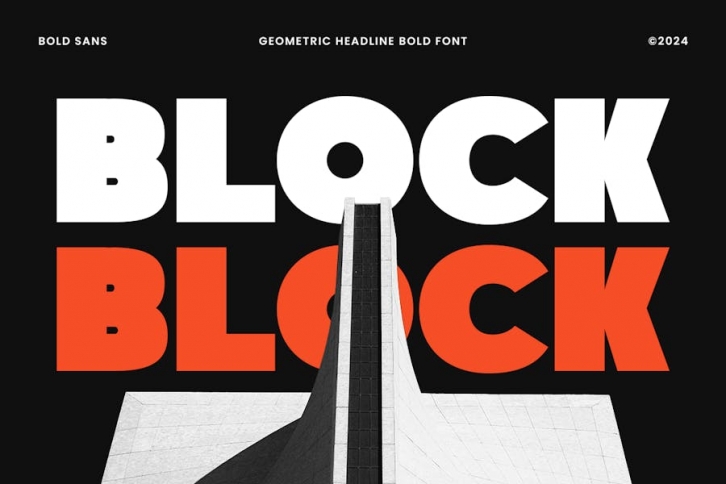 Block - Geometric Headline Bold Font Font Download