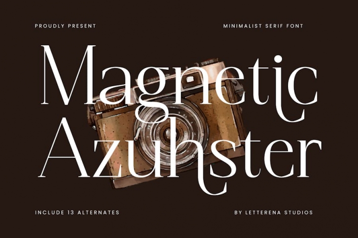 Magnetic Azuhster Minimalist Serif Font Font Download