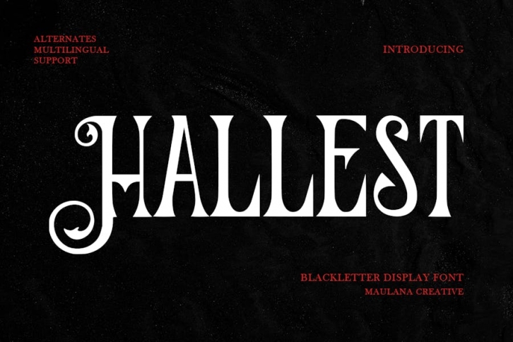 Hallest Blackletter Display Font Font Download
