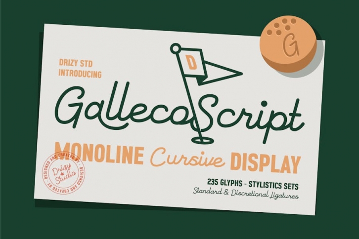 Galleco Script – Monoline Cursive Display Font Font Download