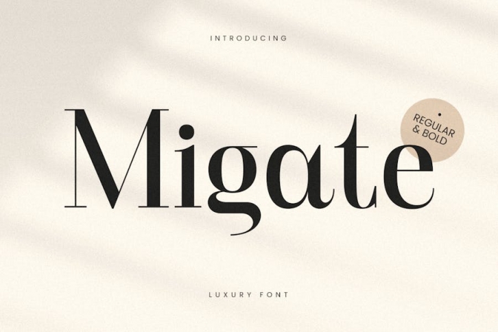 Migate - Luxury Font Font Download