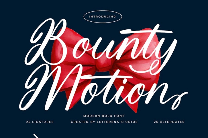 Bounty Motion Modern Bold Font Font Download