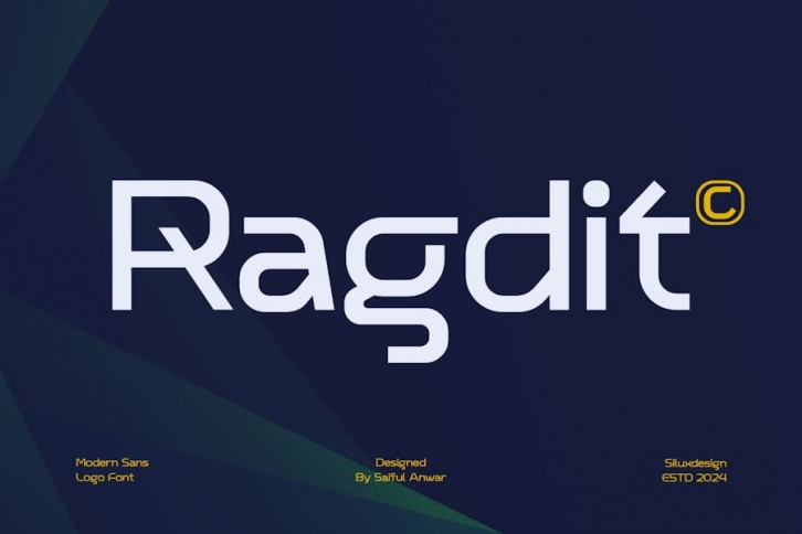 Ragdit  - Modern Sans Logo Font Font Download