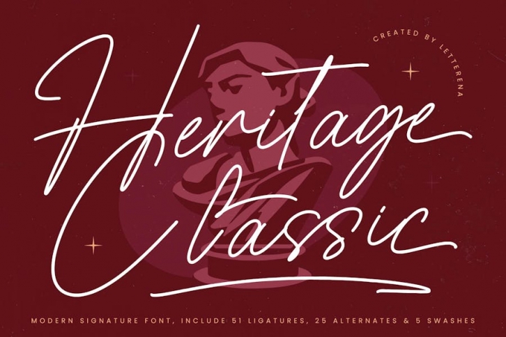 Heritage Classic Modern Signature Font Font Download