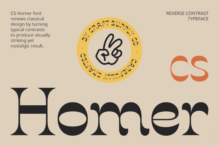 CS Homer – Reverse Contrast Font Font Download