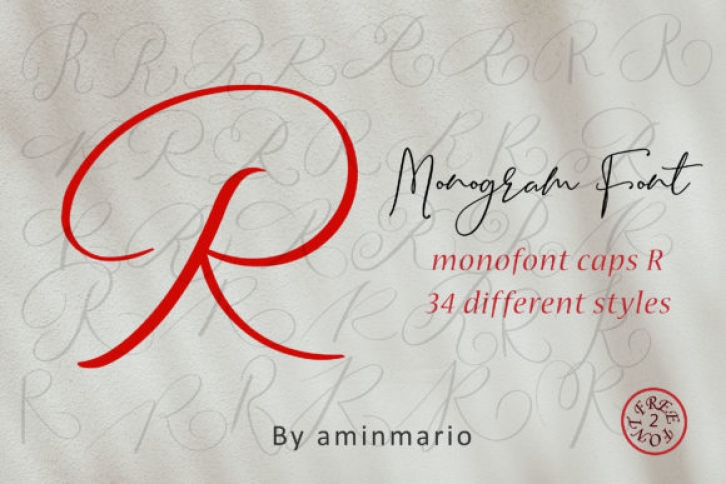 Monogram R | Monofont Caps R Font Download