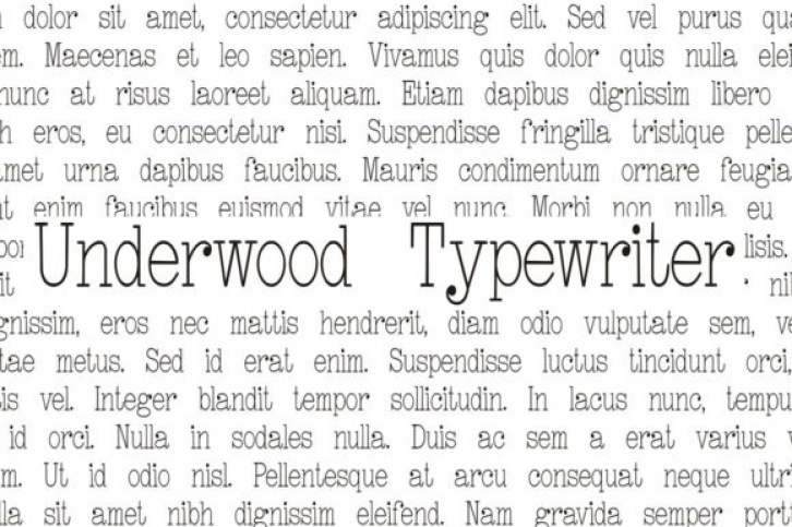 Underwood Typewriter Font Download