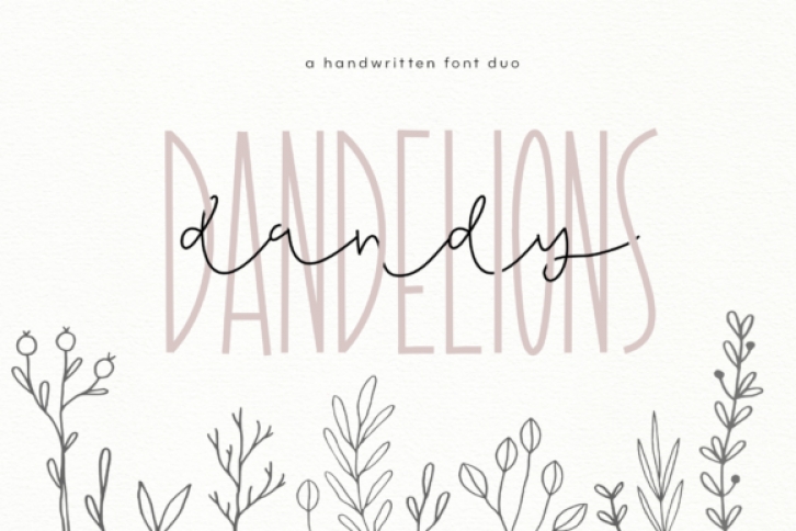 Dandy Dandelions Duo Font Download