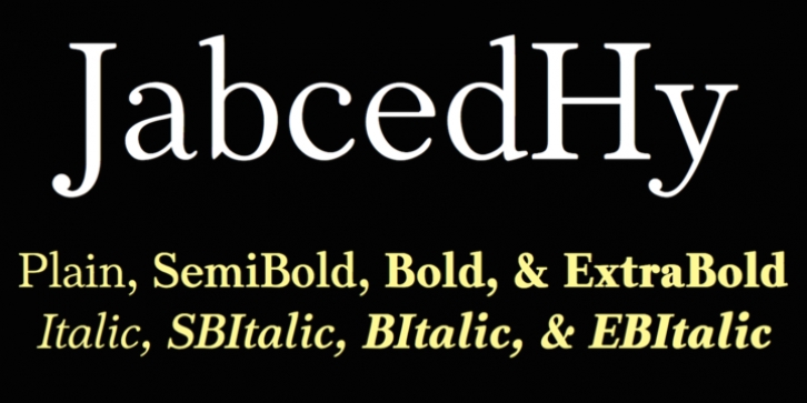 JabcedHy Font Download