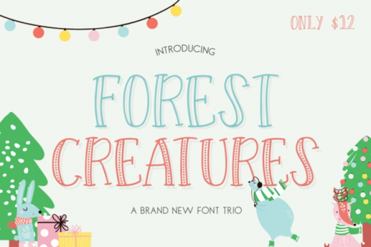 Forest Creatures Trio Font Download