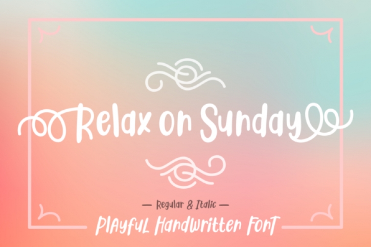 Relax on Sunday Font Download