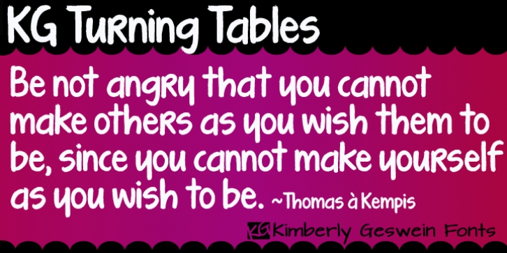 KG Turning Tables Font Download
