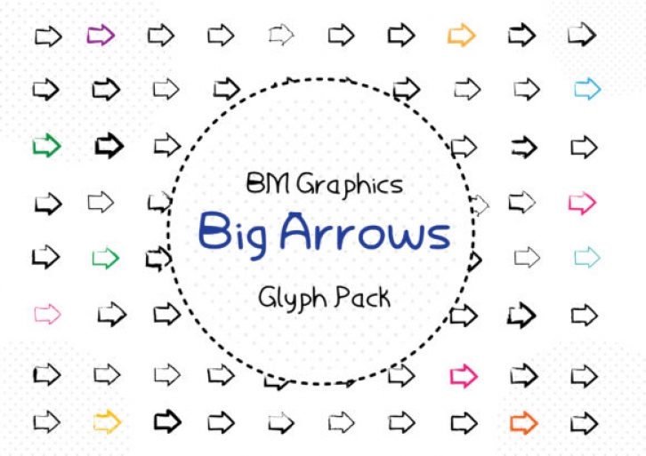 BM Graphics - Big Arrows Font Download