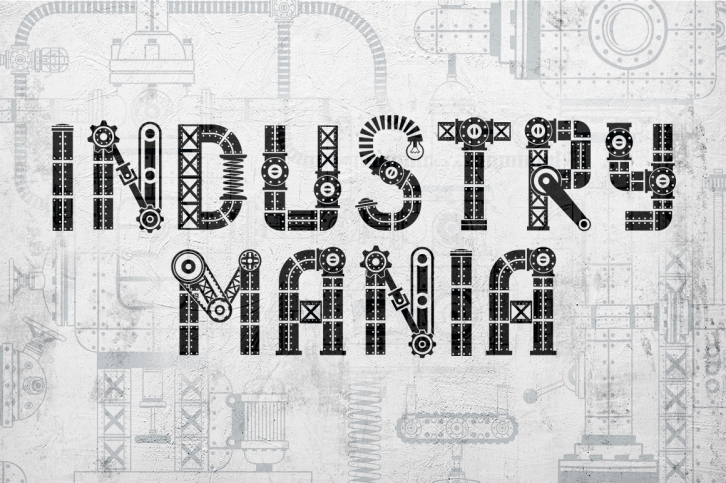 IndustryMania - Steampunk Font Font Download