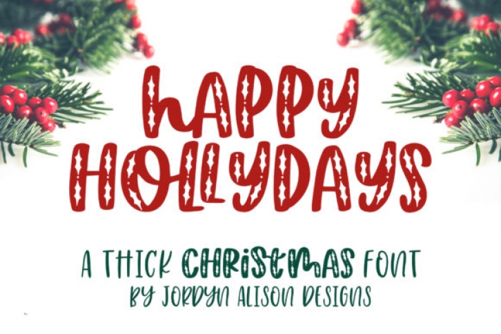 Happy Hollydays Font Download
