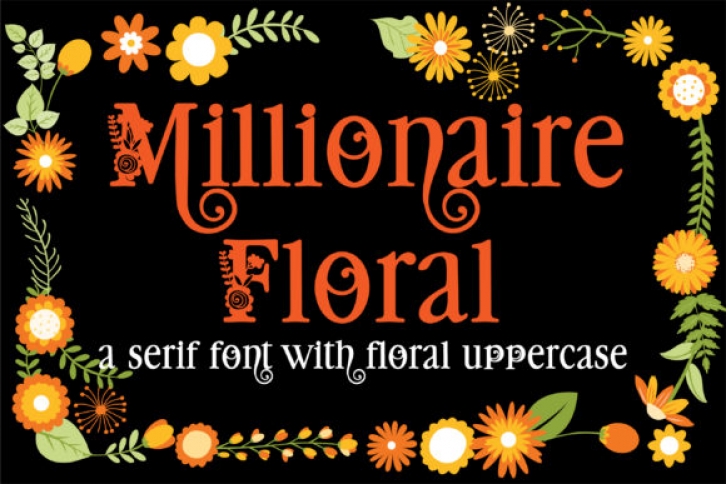 Millionaire Floral Font Download