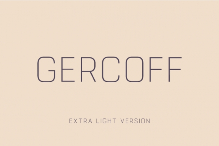 Gercoff Extra Light Font Download
