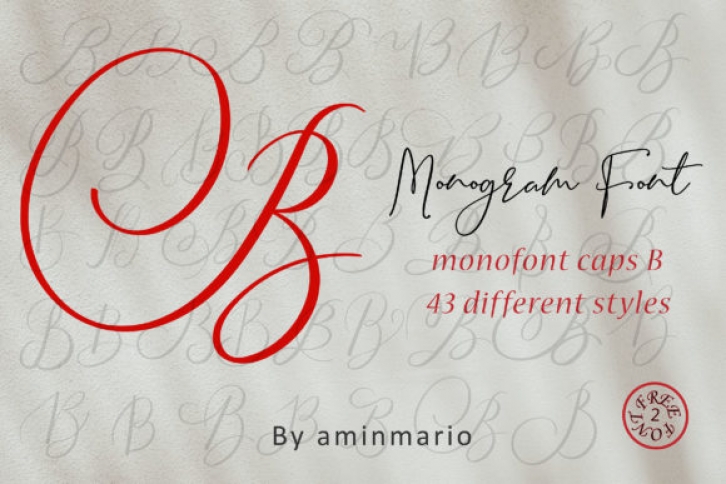 Monogram B | Monofont Caps B Font Download