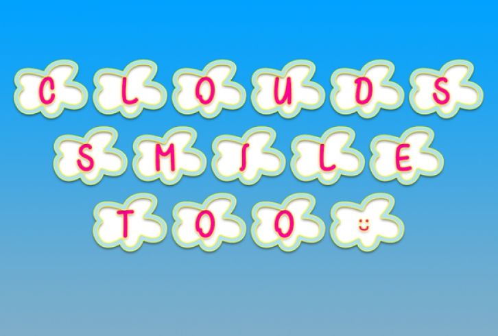 Clouds Smile Too Font Download
