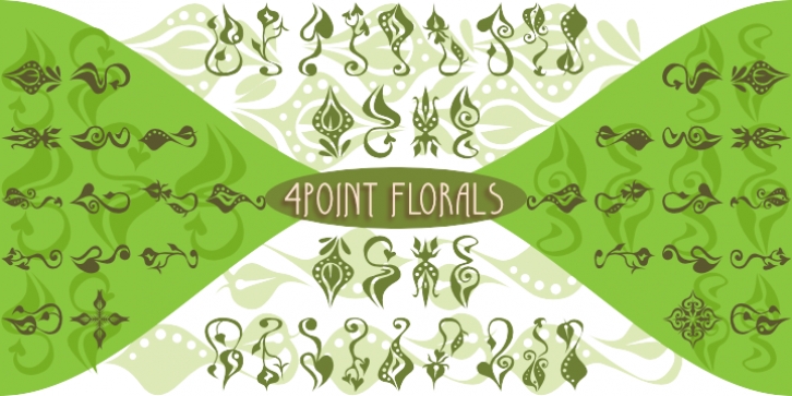 4 Point Florals Font Download