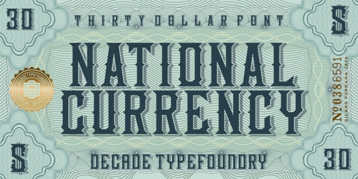 National Currency Font Download
