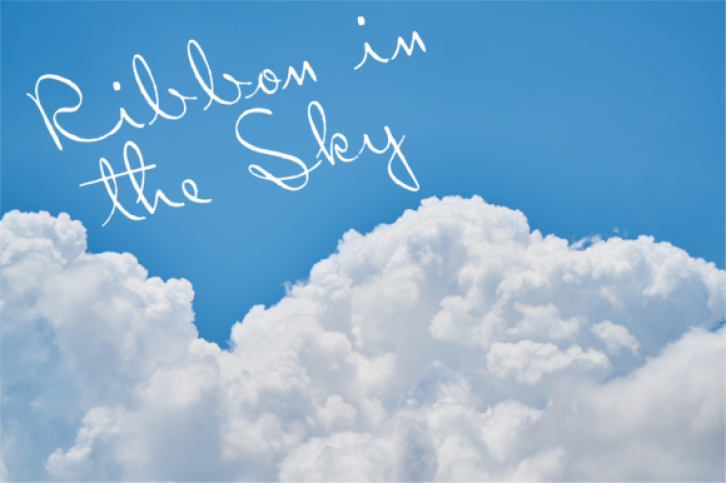 Ribbon in the Sky Font Download