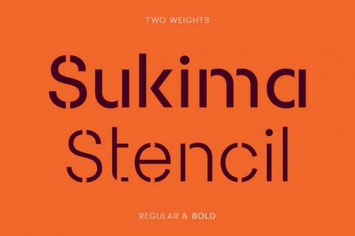 Sukima Stencil Font Download