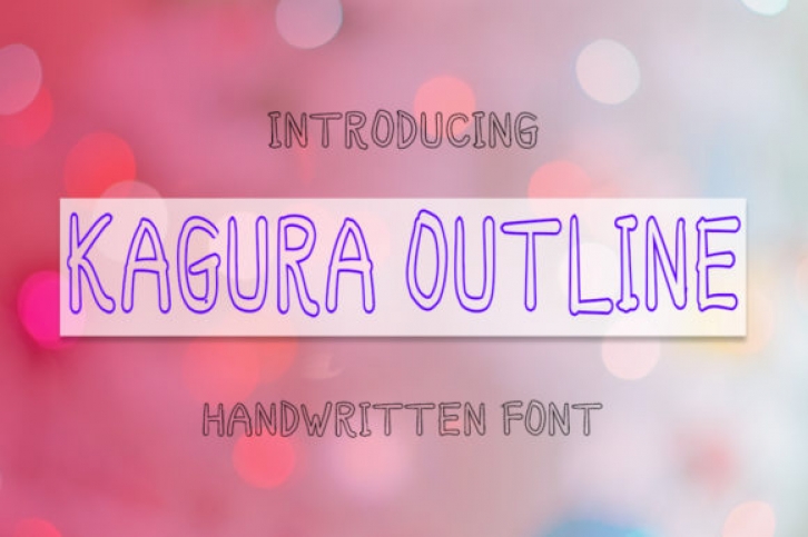 Kagura Outline Font Download