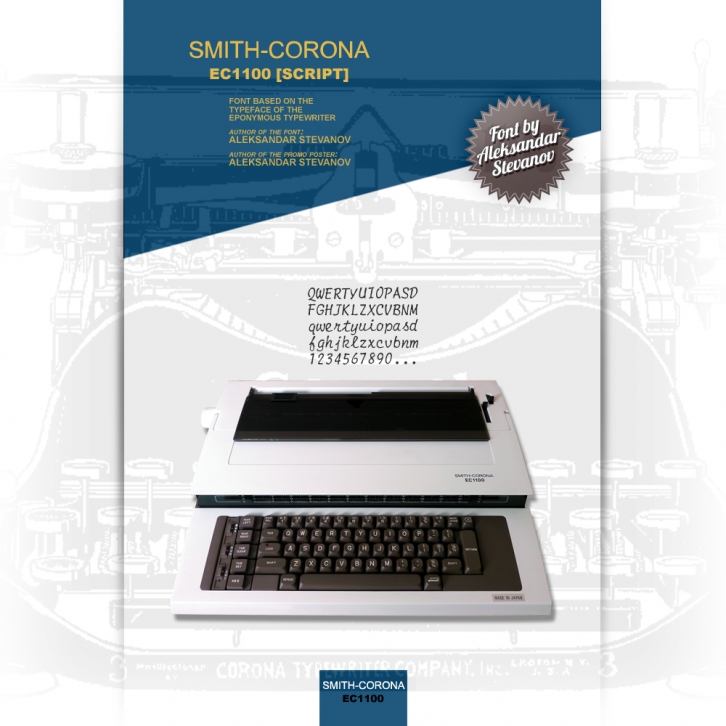Smith-Corona EC1100 Script Font Download