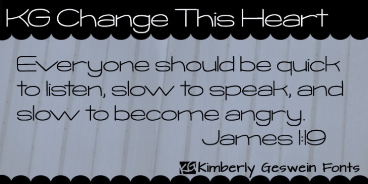 KG Change This Heart Font Download